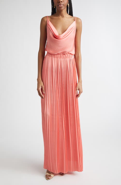 Ramy Brook Ramy Brook Adalyn Cowl Neck Pleated Maxi Dress