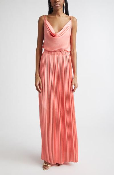 Ramy Brook Ramy Brook Adalyn Cowl Neck Pleated Maxi Dress