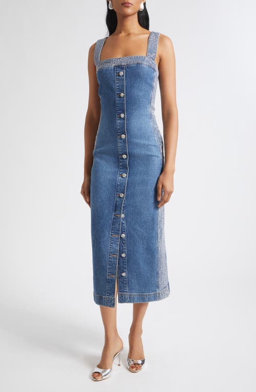 Ramy Brook Ramy Brook Amanda Rhinestone Denim Midi Dress