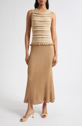 Ramy Brook Ramy Brook Annie Ruffle Sleeveless Midi Dress