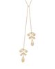 Ramy Brook Ramy Brook Anya Crystal & Imitation Pearl Flower Layered Lariat Necklace, 18.5 - 2