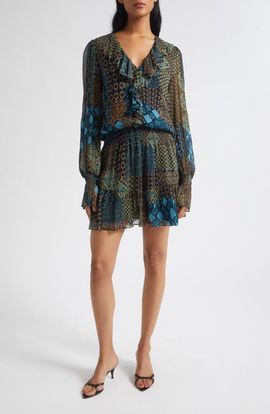 Ramy Brook Ramy Brook Astrid Ruffle V-Neck Minidress
