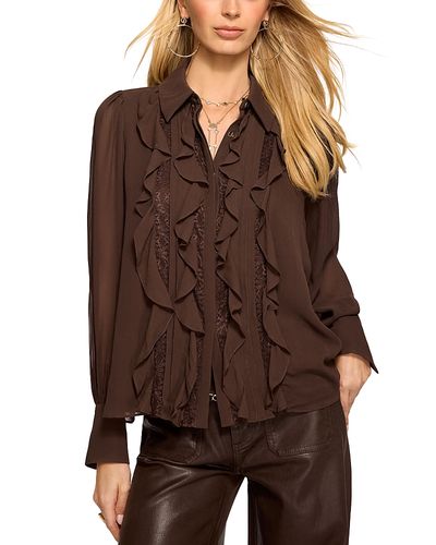 Ramy Brook Ramy Brook Claire Ruffle Front Silk Top