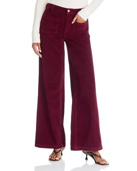 Ramy Brook Ramy Brook Cleo Corduroy High Rise Wide Leg Jeans in Cranberry