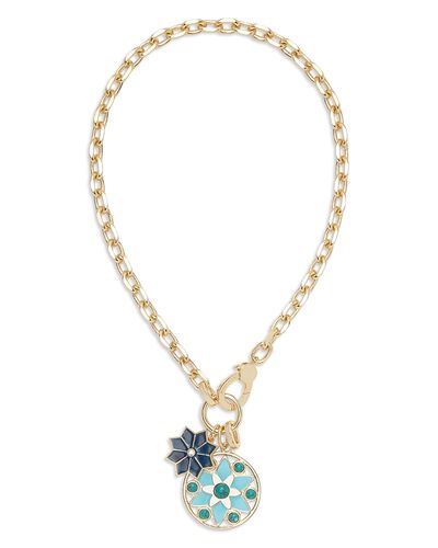 Ramy Brook Ramy Brook Deepika Mixed Stone Flower Pendant Necklace, 17