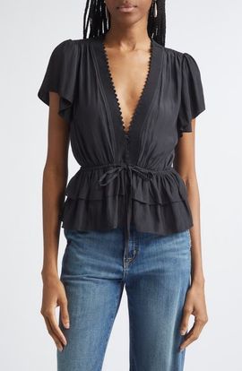 Ramy Brook Ramy Brook Emberly Peplum Shirt
