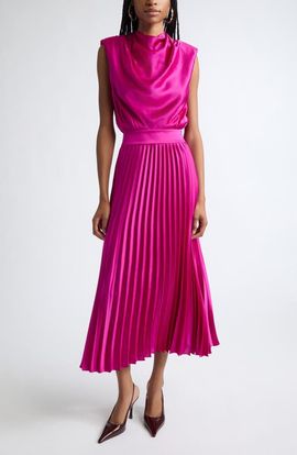 Ramy Brook Ramy Brook Farah Pleated Midi Dress