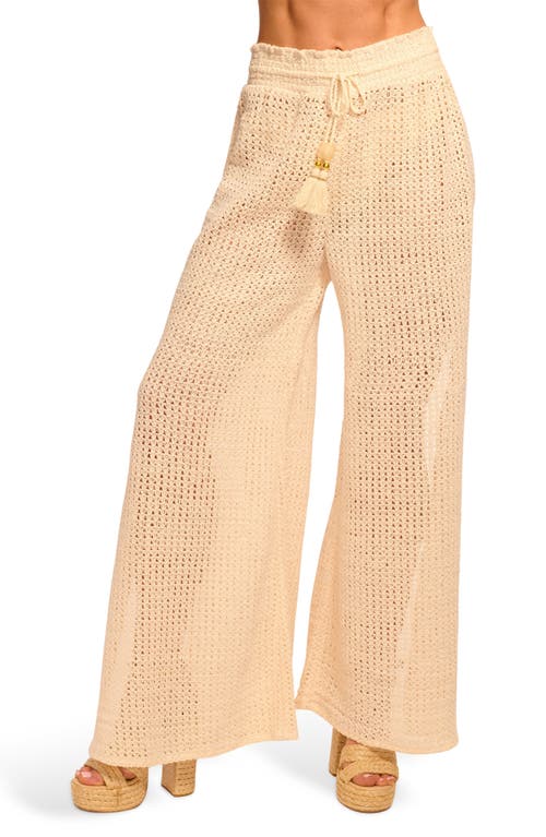 Ramy Brook Ramy Brook Glora Tie Waist Wide Leg Crochet Cover-Up Pants