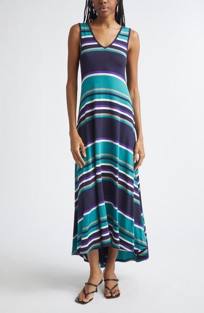 Ramy Brook Ramy Brook Holly Stripe Sleeveless High-Low Dress