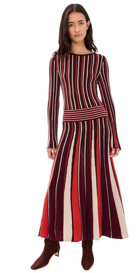 Ramy Brook Ramy Brook Hope Dress Cranberry Stripe