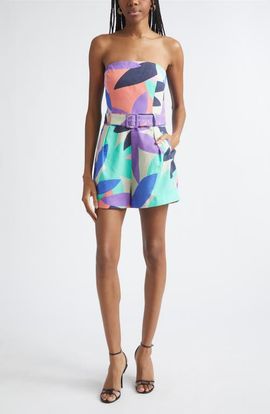 Ramy Brook Ramy Brook Isobel Linen Blend Strapless Romper