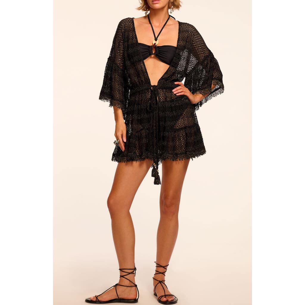 Ramy Brook Ramy Brook Jewel Metallic Semisheer Cover-Up Dress