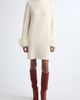 Ramy Brook Ramy Brook Kay Feather Trim Mock Neck Sweater Dress - 1
