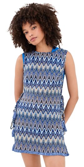 Ramy Brook Ramy Brook Kimber Dress Ocean Zigzag