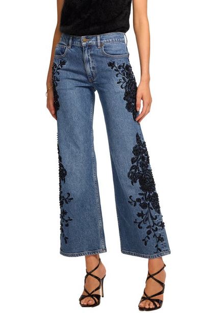 Ramy Brook Ramy Brook Lea Beaded Cropped Straight Leg Jeans