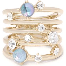 Ramy Brook Ramy Brook Lila Goldtone Mother of Pearl Stacked Ring 
