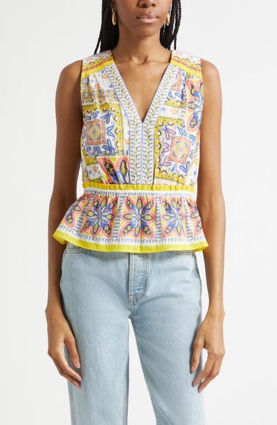 Ramy Brook Ramy Brook Lyra Tile Print Cotton Top