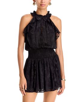 Ramy Brook Ramy Brook Marina Black Paisley Dress
