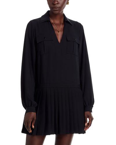 ramy brook dresses Edelina Button Down Embellished Mini Dress in dark blush
