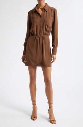 Ramy Brook Ramy Brook Norah Long Sleeve Shirtdress