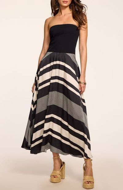 Ramy Brook Ramy Brook Oakley Mixed Media Strapless Dress