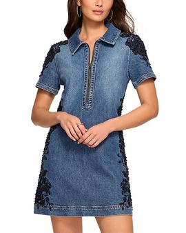 Ramy Brook Ramy Brook Parker Embroidered Trim Denim Dress