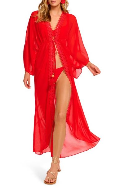 Ramy Brook Ramy Brook Raelynn Lace Trim Cover-Up