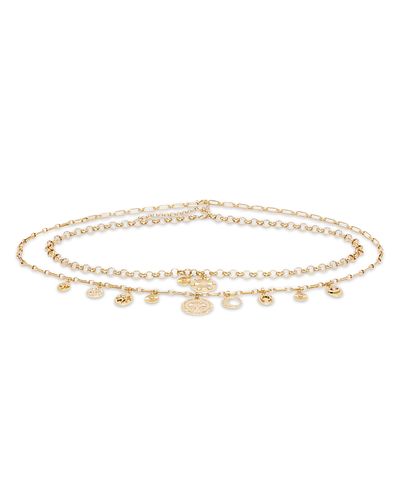 Ramy Brook Ramy Brook Susana Cubic Zirconia Double Row Charm Belt