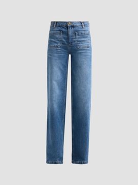 Ramy Brook Ramy Brook Women's Cleo Mid-Rise Straight-Leg Jeans