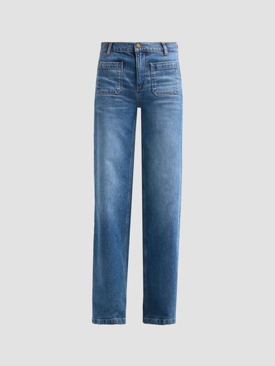 Ramy Brook Ramy Brook Women's Cleo Mid-Rise Straight-Leg Jeans
