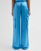 Ramy Brook Ramy Brook Women's Hannah Satin Wide-Leg Cargo Pants - 3