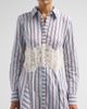 Ramy Brook Ramy Brook Women's Wren Lace-Detail Striped Poplin Mini Dress - 5