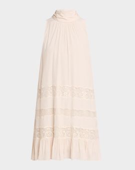 Ramy Brook Samantha Lace-Trim Mini Dress