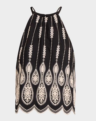 Ramy Brook Selina Embroidered Tank Top
