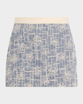 Ramy Brook Theodore Floral Embroidered Mini Skirt