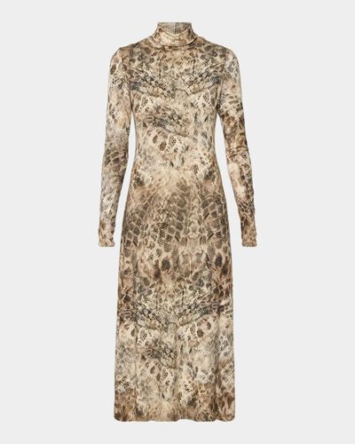 Ramy Brook Valerie Python Print Midi Dress