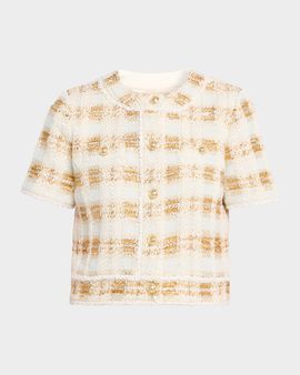 Ramy Brook Wesley Plaid Tweed Jacket