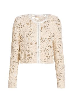 Ramy Brook Women's Adelynn Textured Floral Cotton-Blend Jacket