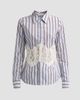 Ramy Brook Women's Alana Striped Lace-Overlay Shirt - 1