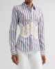 Ramy Brook Women's Alana Striped Lace-Overlay Shirt - 4