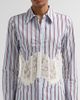 Ramy Brook Women's Alana Striped Lace-Overlay Shirt - 5