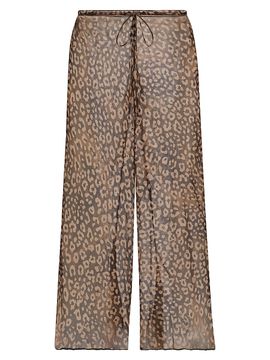 Ramy Brook Women's Alayna Leopard Print Cover-Up Pants