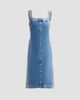 Ramy Brook Women's Amanda Rhinestone-Trim Denim Midi Dress - 1
