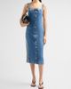 Ramy Brook Women's Amanda Rhinestone-Trim Denim Midi Dress - 2