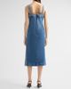Ramy Brook Women's Amanda Rhinestone-Trim Denim Midi Dress - 3