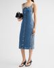 Ramy Brook Women's Amanda Rhinestone-Trim Denim Midi Dress - 4