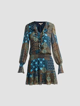 Ramy Brook Women's Astrid Printed Blouson Mini Dress