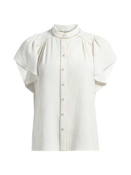 Ramy Brook Women's Aurora Flutter-Sleeve Top