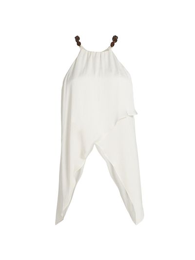 Ramy Brook Women's Ayla Beaded Halterneck Handkerchief Top