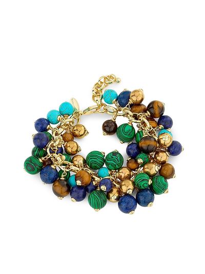 Ramy Brook Women's Bauble Beads Sienna Goldtone & Multi-Stone Bracelet